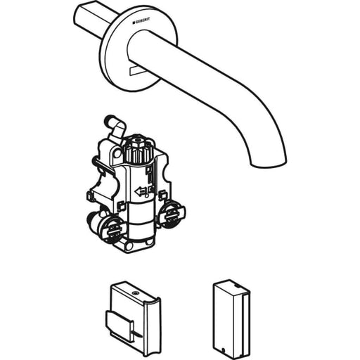 Geberit Vertriebs - Piave WT-Arm., Wandmontage, Batterie f. UP-Funkt.Box, Therm.Mi.,L:17cm, chrg
