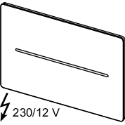 TECE SE - TECEsolid WC-Elektronik 230V, Ersatzteil Abdeckplatte weiß matt