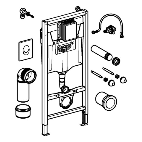 Grohe - Rapid SL PROJEKT für Wand-WC 3-in-1 Set, 1,13m Bauhöhe