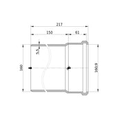Wavin - Rohr AS+ DN 100 0,15 m S/PL