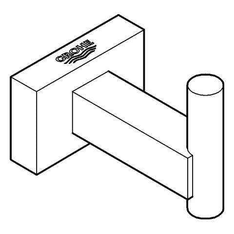 Grohe - Bademantelhaken ESSENTIALS Cube 40511_1 Metall supersteel