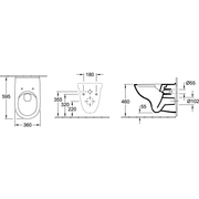 VILLEROY & BOCH - Combi-Pack ViCare 75UNIVERSAL 360x 595x400mm wandh. Abg. waagr. DF we Alpin