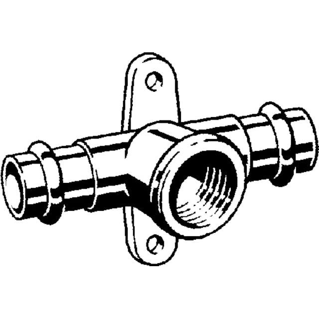 Viega - Wandscheiben-T-Stück 2217.3 15mm x 1/2 IG Siliziumbronze