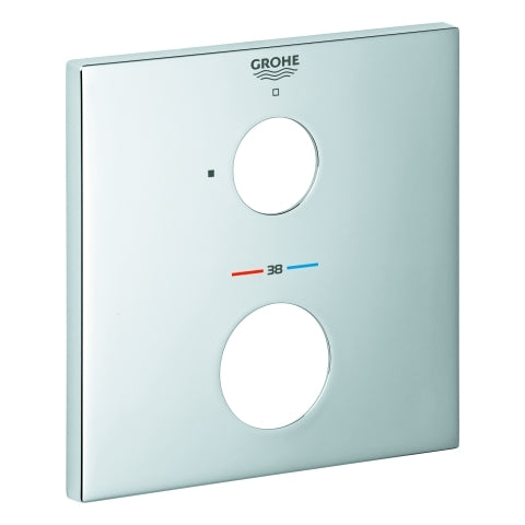 Grohe - Rosette 49109 eckig für THM-Fertigmontagesets chrom