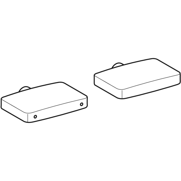 Geberit Vertriebs - Set Drehgriffe f. Geberit ONE WT-Arm. eckiges Design, W.-Mont., swm/Etc