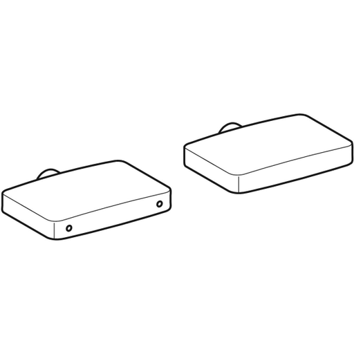 Geberit Vertriebs - Set Drehgriffe f. Geberit ONE WT-Arm. eckiges Design, W.-Mont., swm/Etc