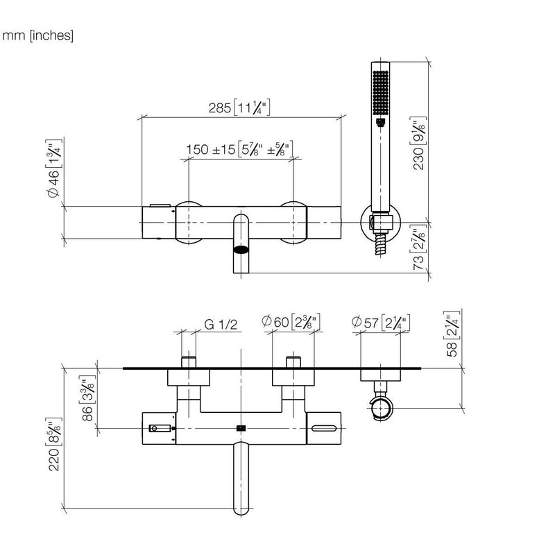 Dornbracht - Wannen-Therm. übergreifend rund 34234979 chrom