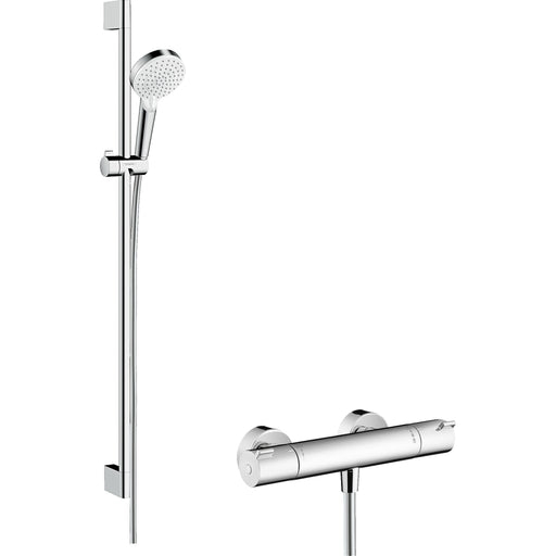 Hansgrohe - Brausenkombi Crometta Vario/ Ecostat 1001 CL/Unica 900mm weiss/chrom