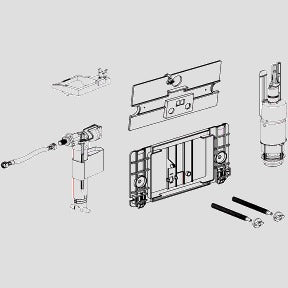 Sanitärtechnik Eisenberg - Sanit�rtechnik Eisenberg Umbauset UP-Spülkasten große Revisionsöffnung