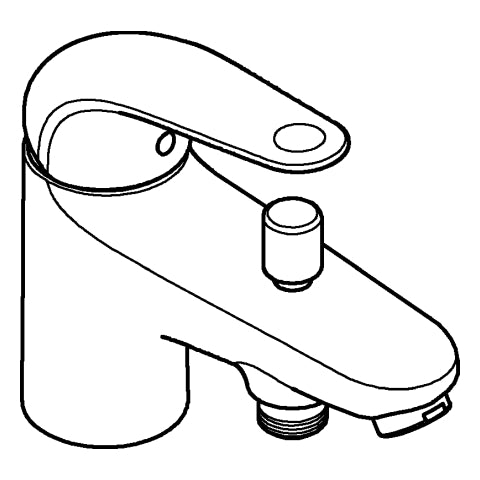 Grohe - EH-Wannenbatterie Euroeco 24281_1 Einlochmontage chrom