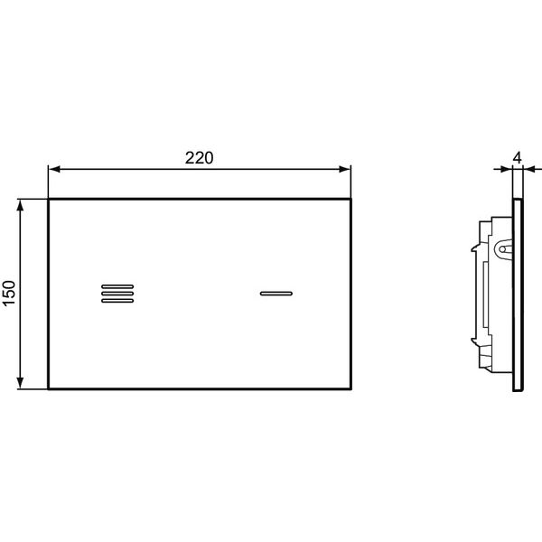 Ideal Standard - Sensor-Betätigungsplatte NT1 SYMFO, Schwarz
