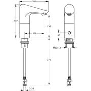 Ideal Standard - WT-Armatur elektronisch CERAPLUS A4153A ohne Mischung Netzbetrieb chrom
