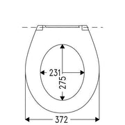 Hamberger Sanitary - WC-Sitz Modell OCEAN weiß Solidfix Edelstahl B0302W o.D