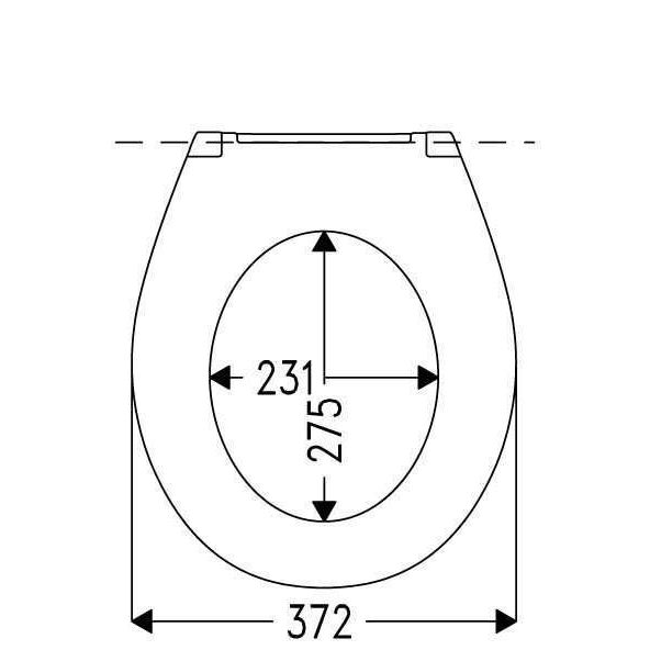 Hamberger Sanitary - WC-Sitz Modell OCEAN weiß Solidfix Edelstahl B0302W o.D