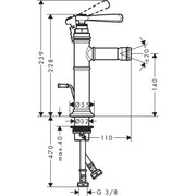 Hansgrohe - Bidetmischer 100 AXOR Montreux chrom