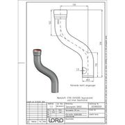 Lorowerk - Etagenbogen 00390. DN 50 Sprung 130mm