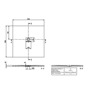 VILLEROY & BOCH - Duschwanne Squaro Infinity 1200x1200x40mm quadr. Stone White