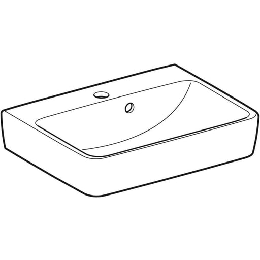 Geberit Vertriebs - RENOVA Plan Aufsatz-HWB 50x38cm mit Hahnloch, mit Überlauf, weiß, NEU