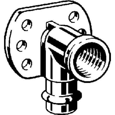 Viega - Wandsch. SANPRESS Inox G 0225.5 Gas 22mm x 1/2 IG Edelstahl