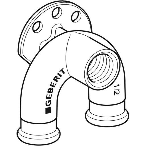 Geberit Vertriebs - Mapress Kupfer Doppelanschlusswinkel 90Gr Rg d18-Rp1/2-d18