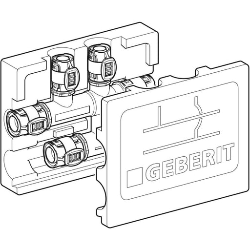 Geberit Vertriebs - FlowFit Kreuzungs-T-Stück mit Dämmbox SiBr d25-d20-d25