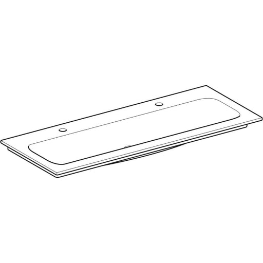 Geberit Vertriebs - iCon Light Möbelwaschtisch 120x48cm zwei Hahnlöcher, o. Überlauf, weiß