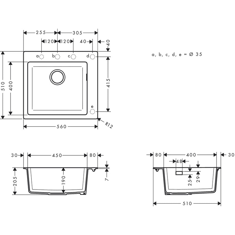 Hansgrohe - Einbauspüle 450 S510-F450 SG
