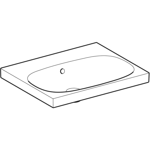 Geberit Vertriebs - Acanto Waschtisch 60x48cm o. Hl., m. Ül., weiß