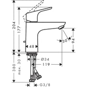 Hansgrohe - Waschtischmischer 100 FOCUS LowFlow