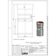 Lorowerk - Anschlussstück 00620. DN 70x 70mm von LORO-X auf SML