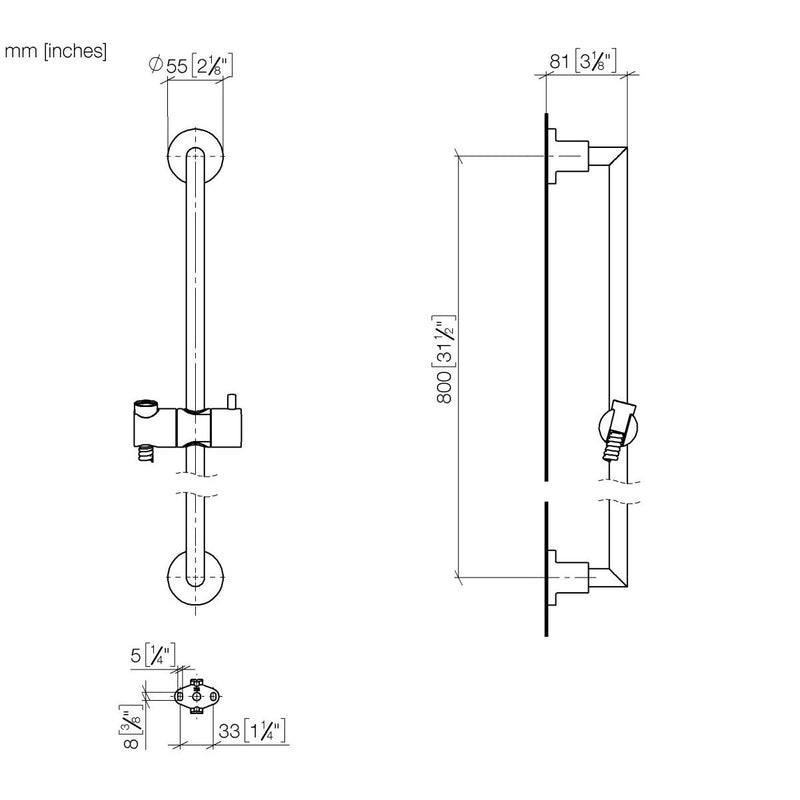 Dornbracht - Duschgarnitur TARA 26413892 chrom