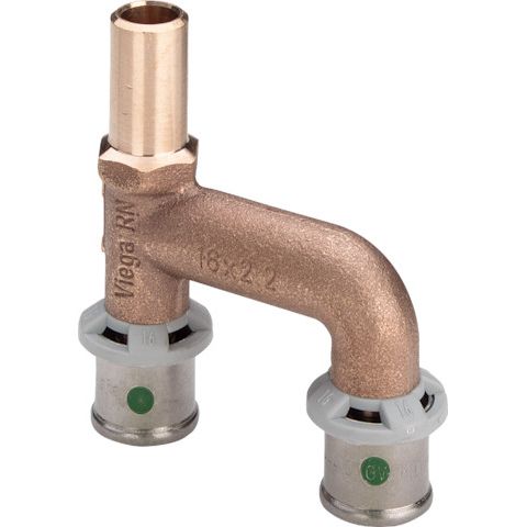 Viega - Erweiterungs-T-Stück SANFIX P 2126.32 15x16mm Rotguss
