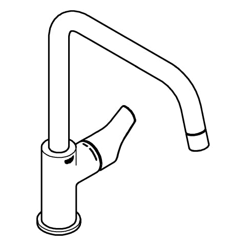 Grohe - EH-SPT-Batterie EUROSMART 30567 hoher Auslauf chrom