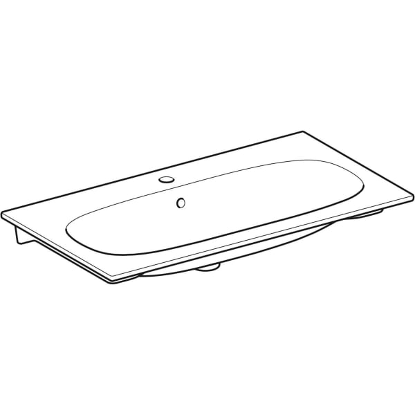 Geberit Vertriebs - Acanto Möbelwaschtisch 90x48cm m. Hl., m. Ül., weiß