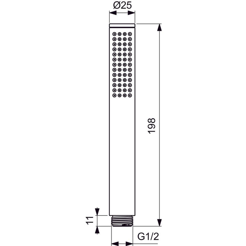 Ideal Standard - Stabhandbrause IDEALRAIN, Silver Storm