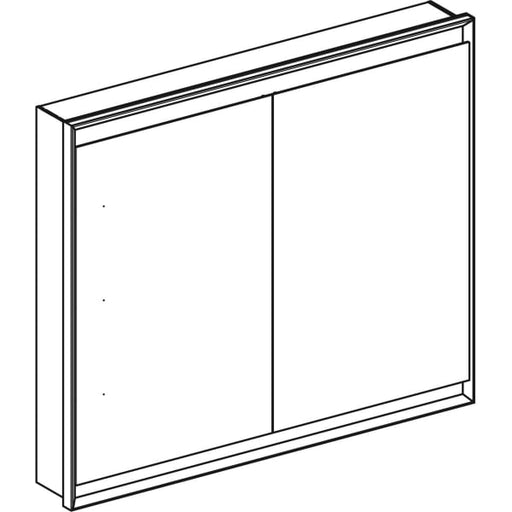 Geberit Vertriebs - ONE Spiegelschrank mit ComfortLight 2 Türen, UP-Mont., 105x90x15cm, alu