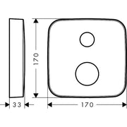 Hansgrohe - Verlängerungsrosette AXOR 2-Loch 0-1-2 chrom
