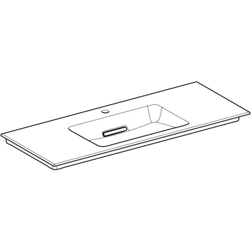 Geberit Vertriebs - ONE MWT 120x47,5cm, Abg.horiz. m. Hl., o. Ül., weiß, KeraTect/weiß glzd