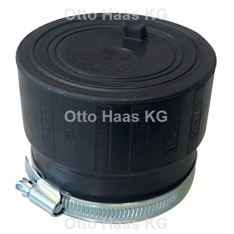 Otto Haas KG - Konfix-Verbindung DN70, schwarz inkl. Schlauchklemme