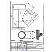 Lorowerk - Abzweig 00220. DN 70/ 70 45 Grad
