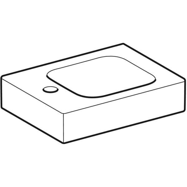 Geberit Vertriebs - Handwaschbecken ICON 124836 380x280mm weiß Ktect HL links