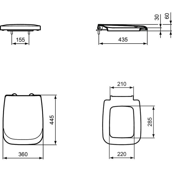 Ideal Standard - WC-Sitz VENTUNO Softclosing weiß