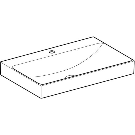 Geberit Vertriebs - ONE Waschtisch 75x48 cm, Abg. verti. m. Hl., o. Ül., weiß, KeraTect