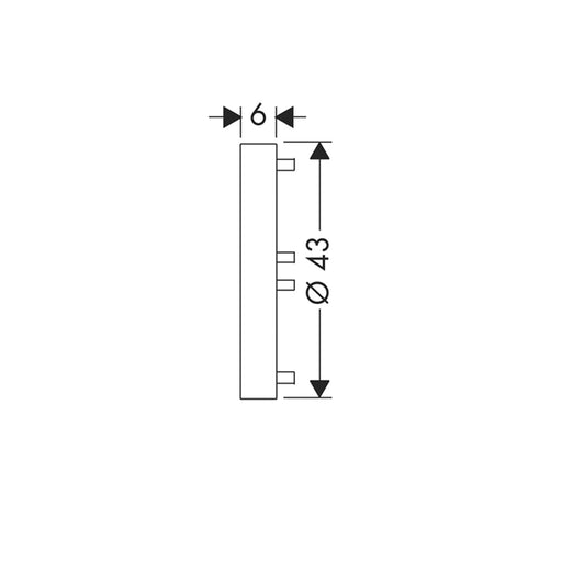Hansgrohe - Distanzscheibe UNICA S 900mm 96184000 chrom