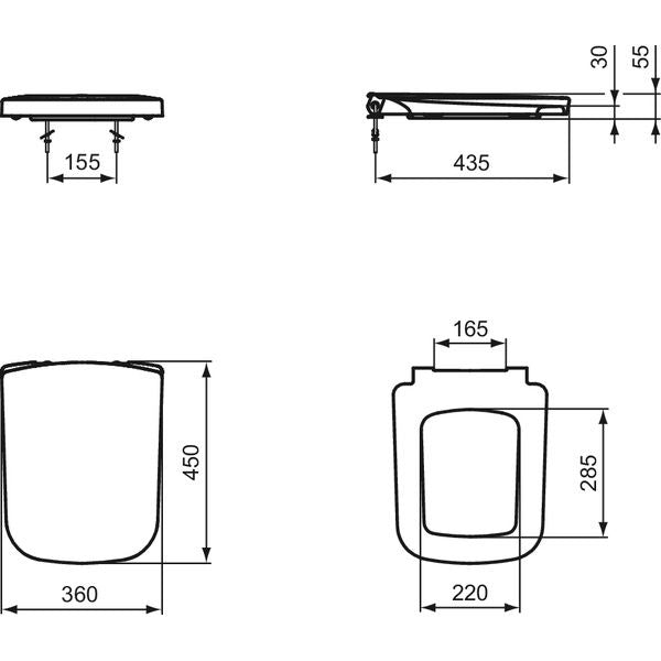 Ideal Standard - WC-Sitz MIA, Softclosing, weiß