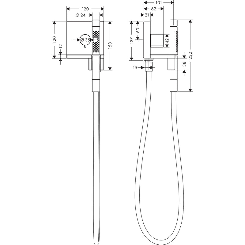 Hansgrohe - Fertigset Handbrausemodul AXOR STARCK 10651000 chrom