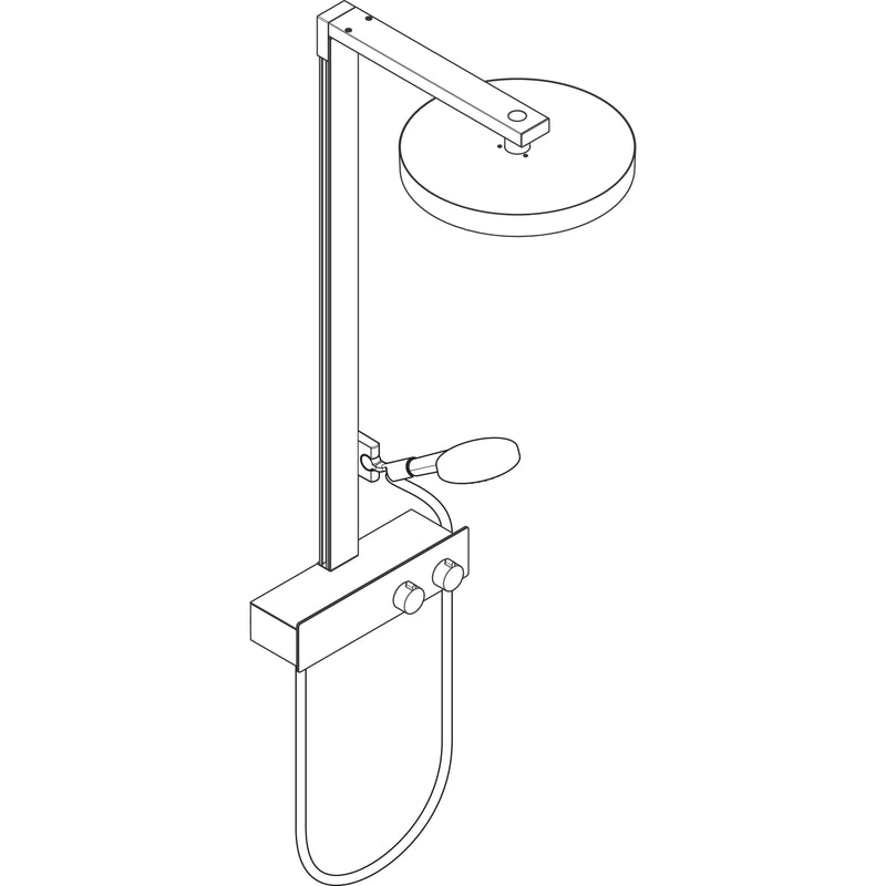Hansgrohe - Showerpipe Rainfinity 350 mit Kopfbrause 360 chrom