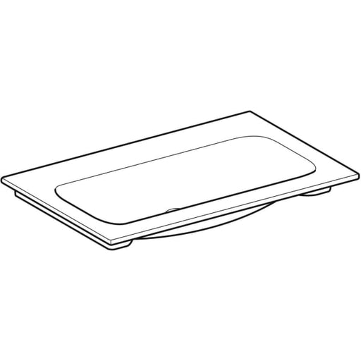 Geberit Vertriebs - Möbelwaschtisch ICON 75x48cm ohne Hahnloch, ohne Überlauf, weiß
