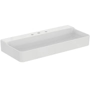 Ideal Standard - Waschtisch CONCA, 3 Hl., o.Ül., 1000x450x145mm, Weiß mit IdealPlus