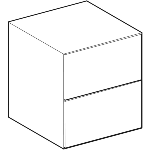 Geberit Vertriebs - ONE Seitenschrank mit 2 Schubl. 45x49,2x47cm, Nussbaum hickory